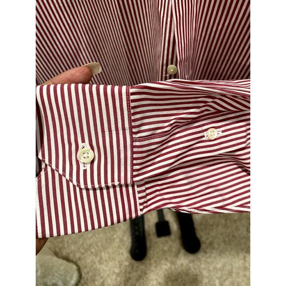 Tom Jones Executive Collection Red/White Button Down Shirt - Approx. 2XL (EUC) - Picture 3 of 4